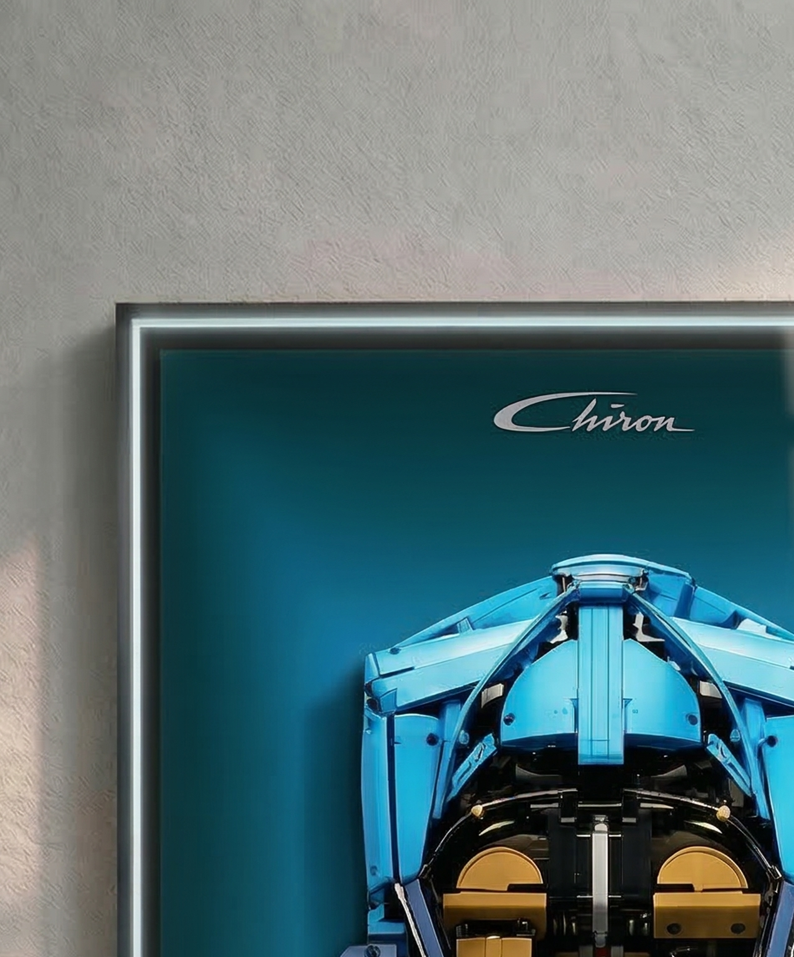 Bugatti Chiron Wall Display Frame - Compatible with Set 42083