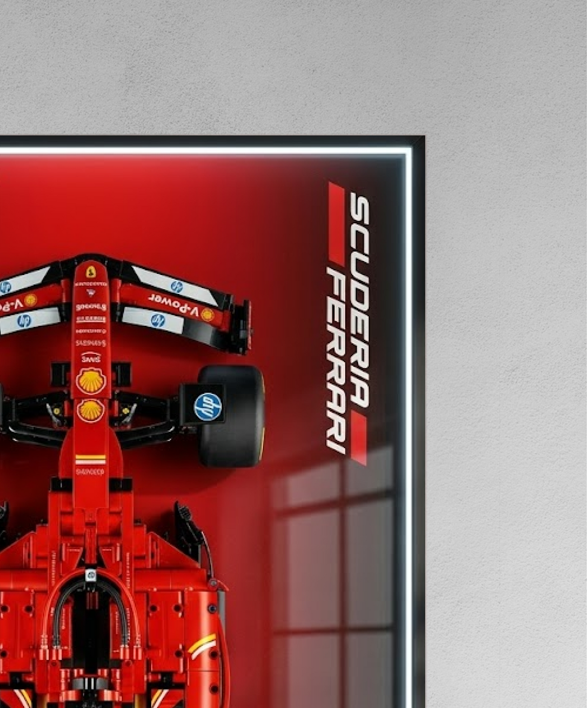Ferrari SF24 LED Wall Display Frame - Compatible with Set 42207