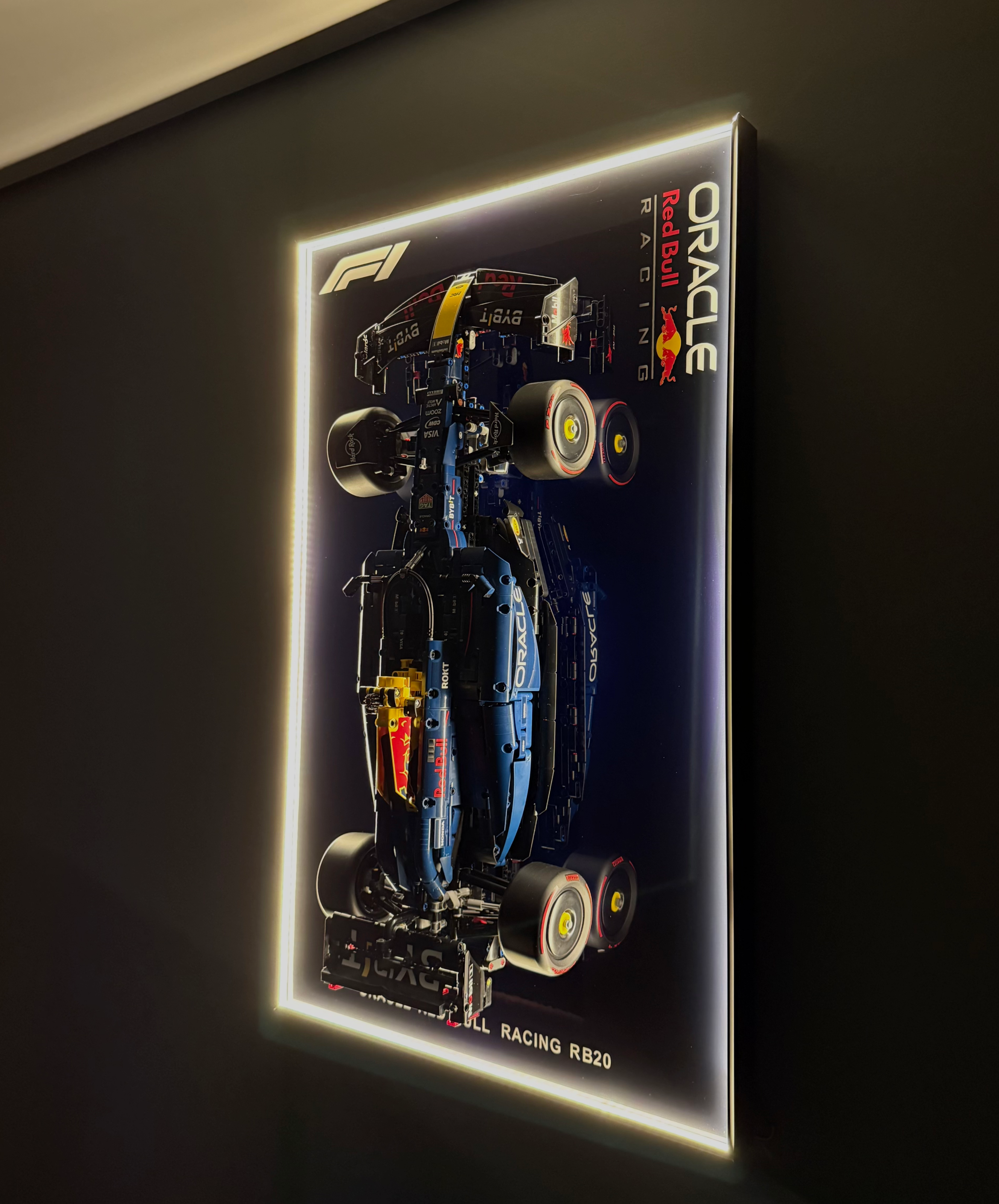 Red Bull RB20 Wall Display Frame - Compatible with Set 42206