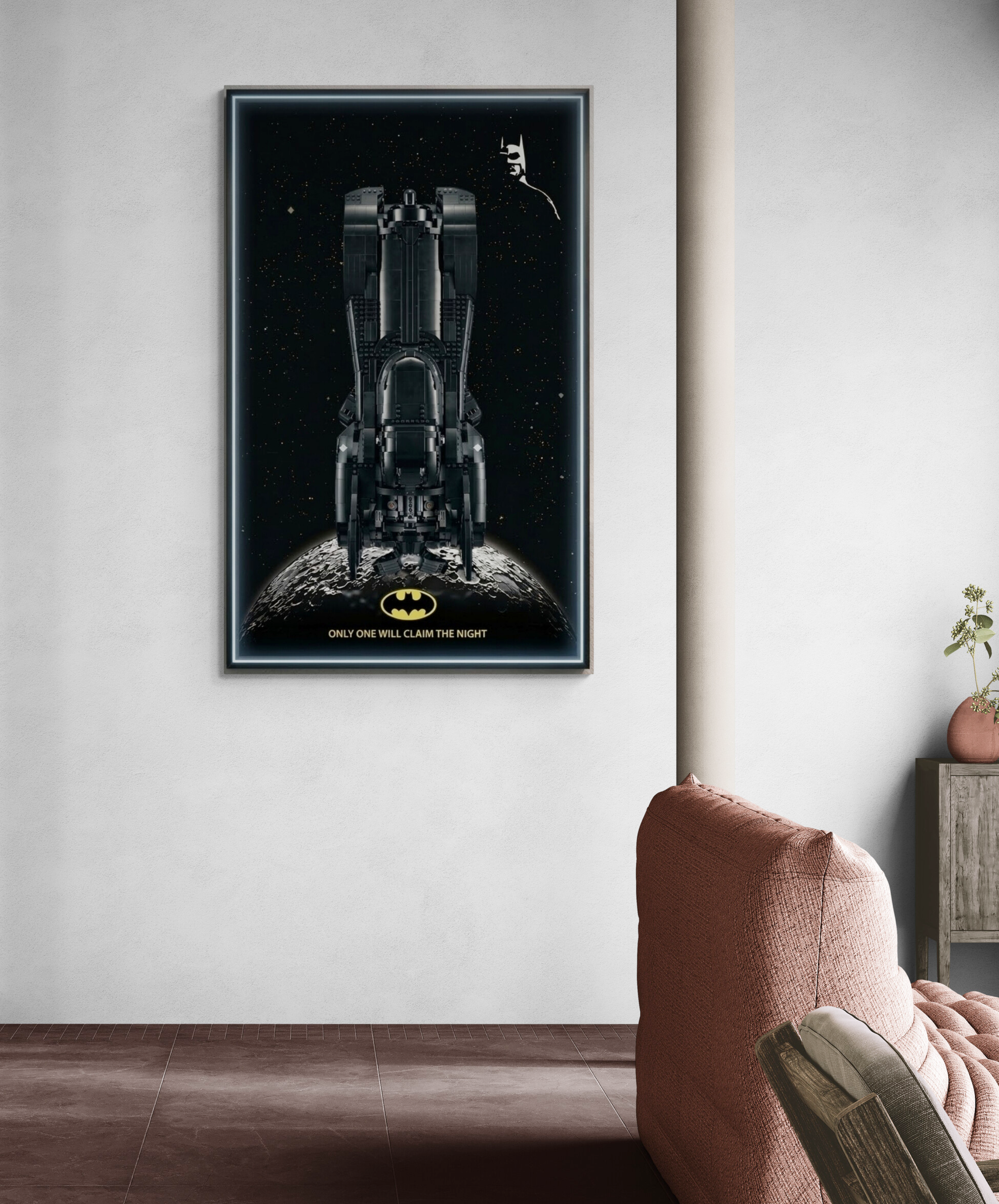 Batmobile LED Wall Display Frame - Compatible with Set 42127