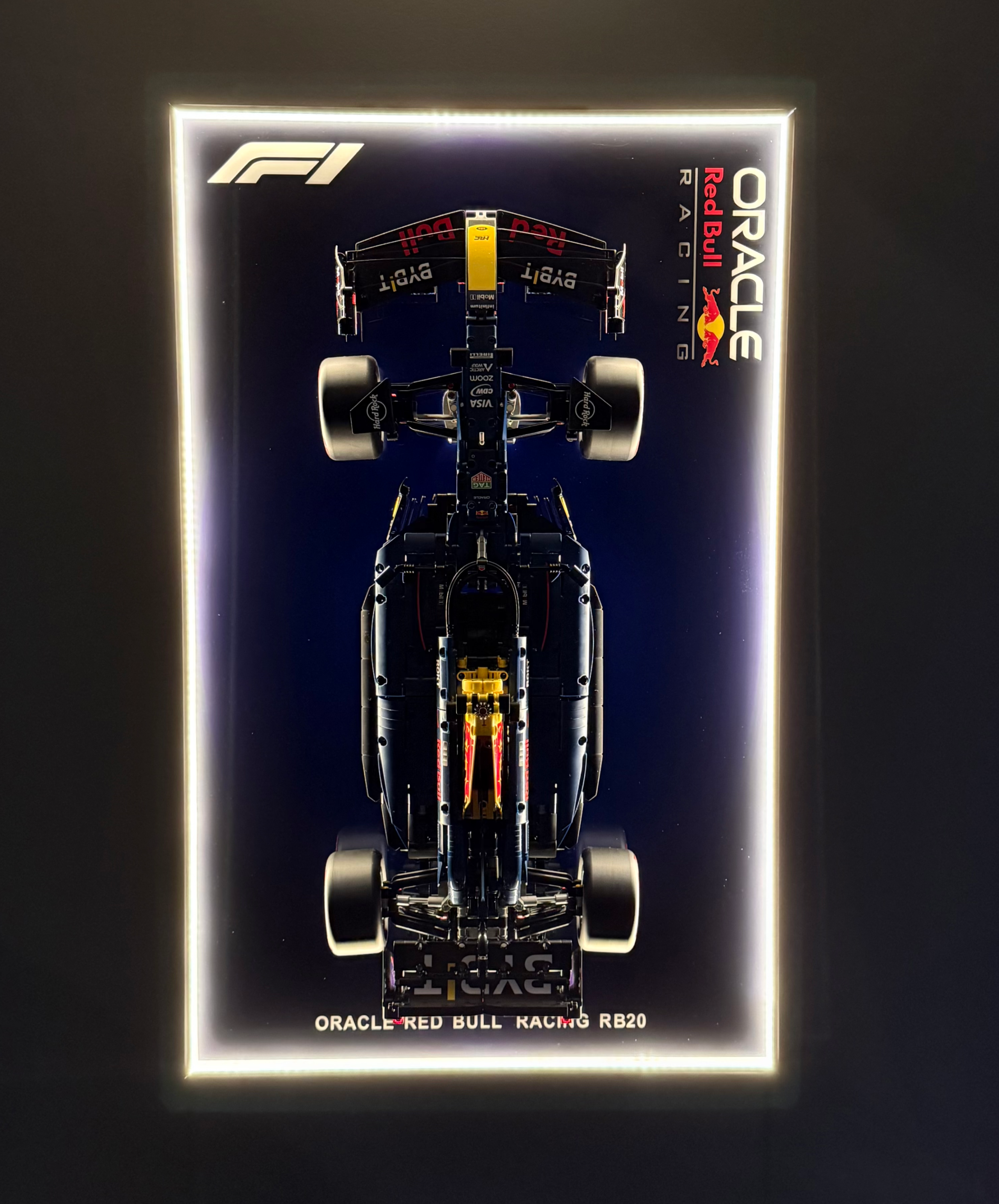 Red Bull RB20 Wall Display Frame - Compatible with Set 42206