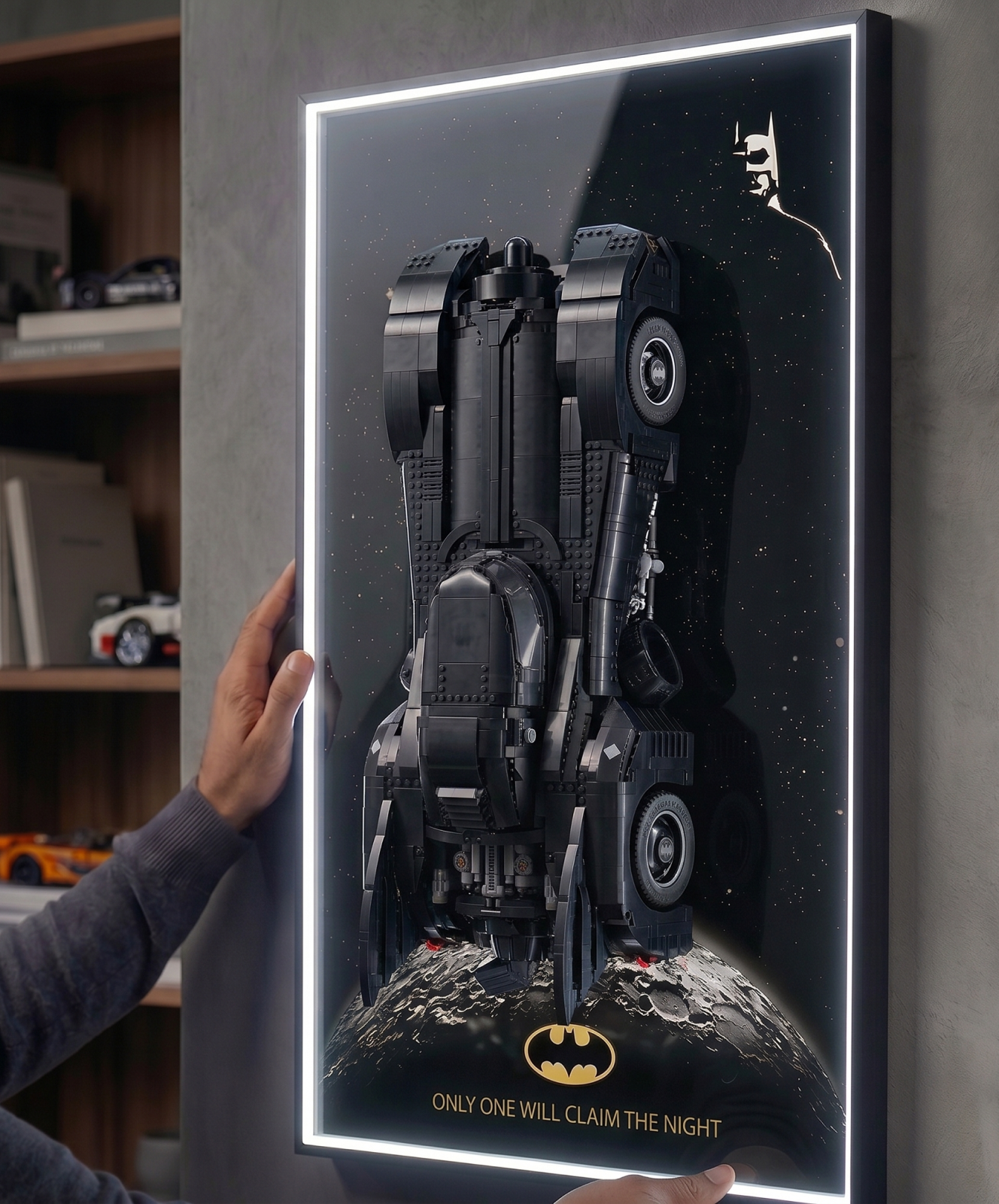 Batmobile LED Wall Display Frame - Compatible with Set 42127