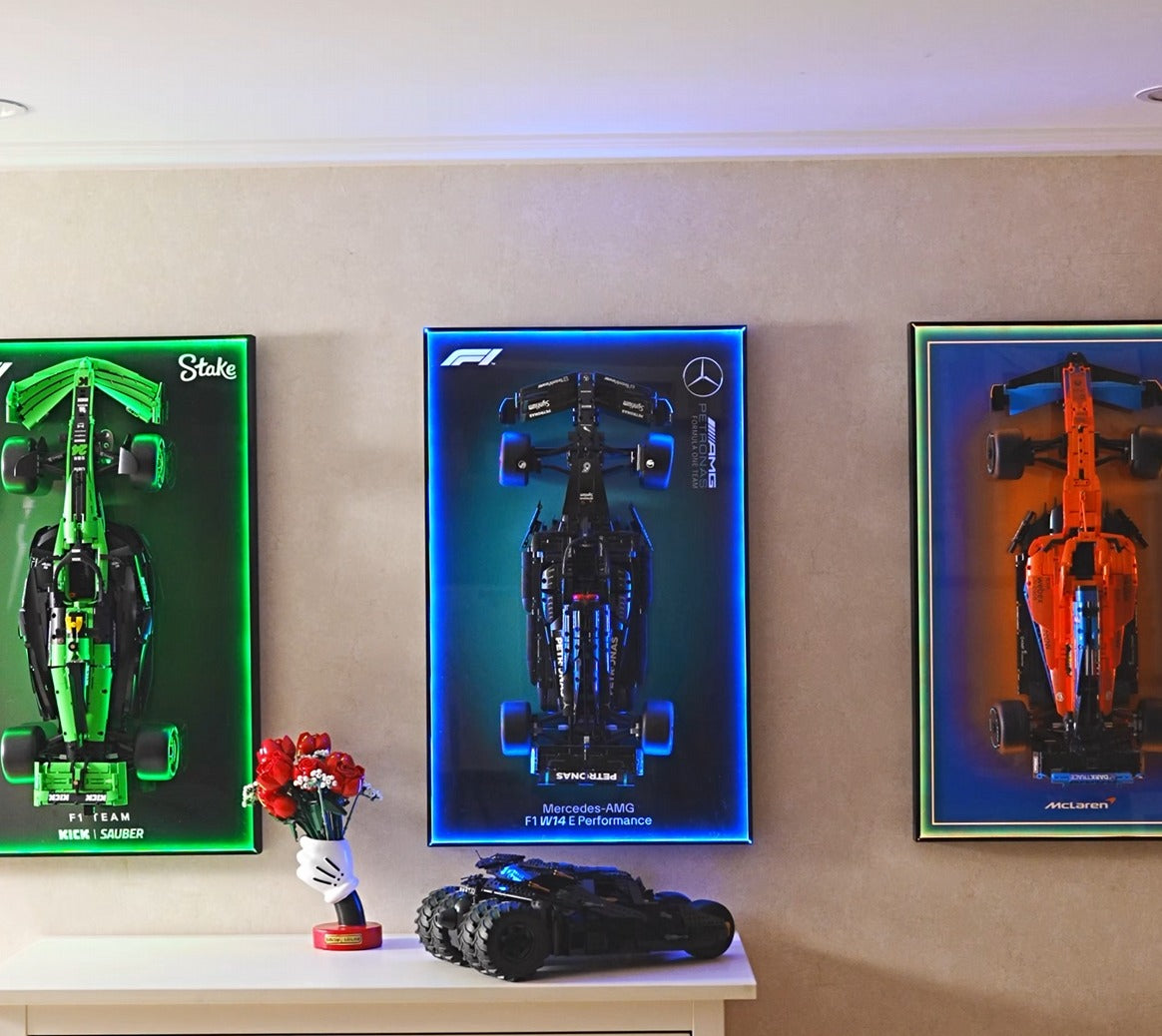 Wall Display Frame For LEGO Technic F1 Mercedes (No Model)