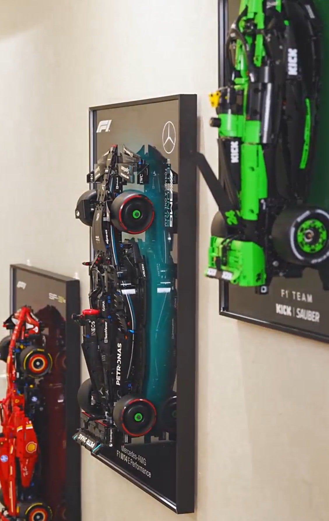 Wall Display Frame For LEGO Technic F1 Mercedes (No Model)