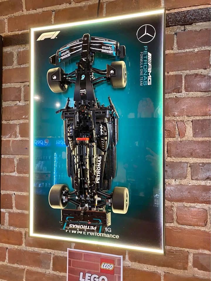 Wall Display Frame For LEGO Technic F1 Mercedes (No Model)