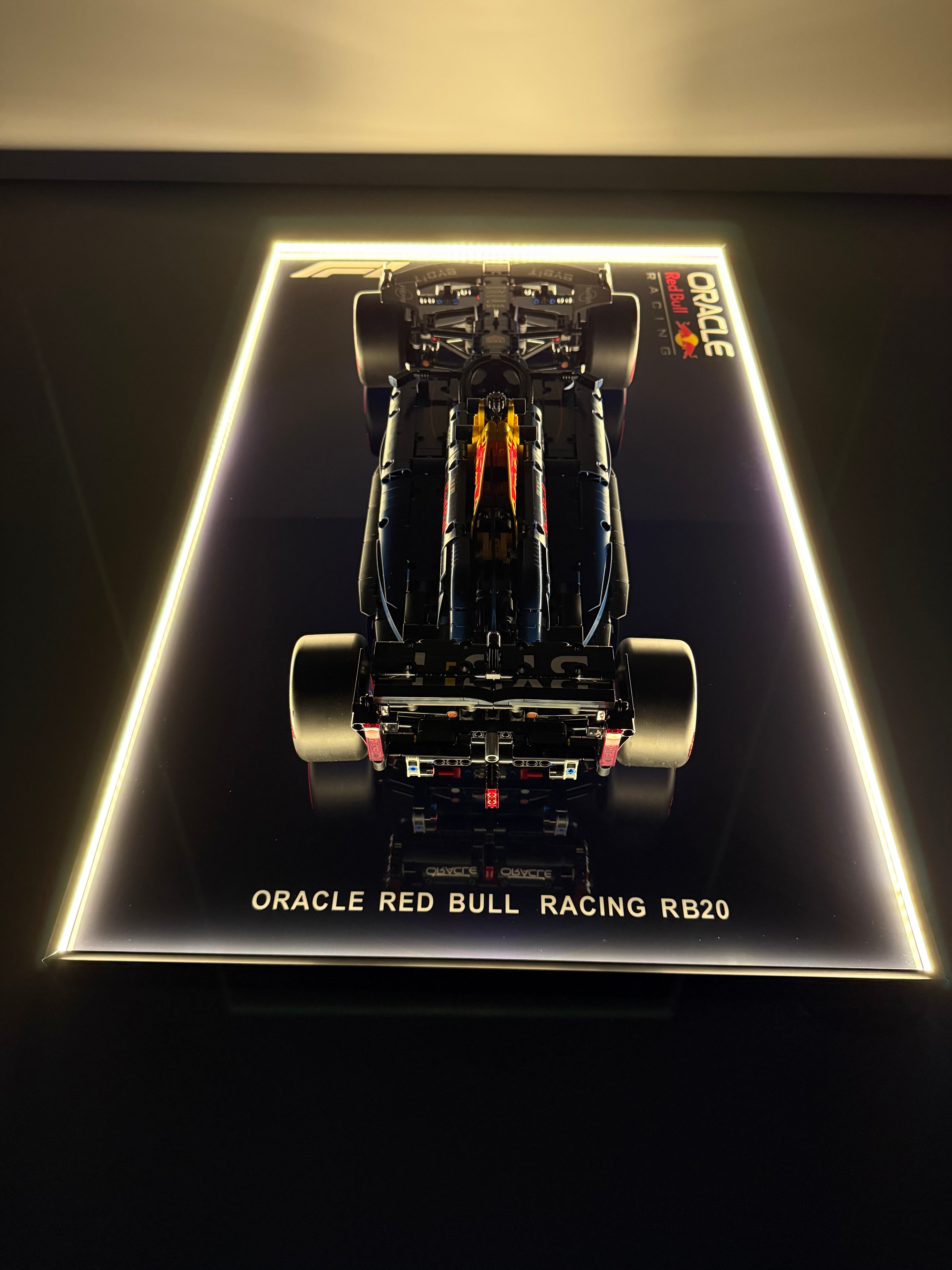 Wall Display Frame For LEGO Technic F1 Red Bull (No Model)