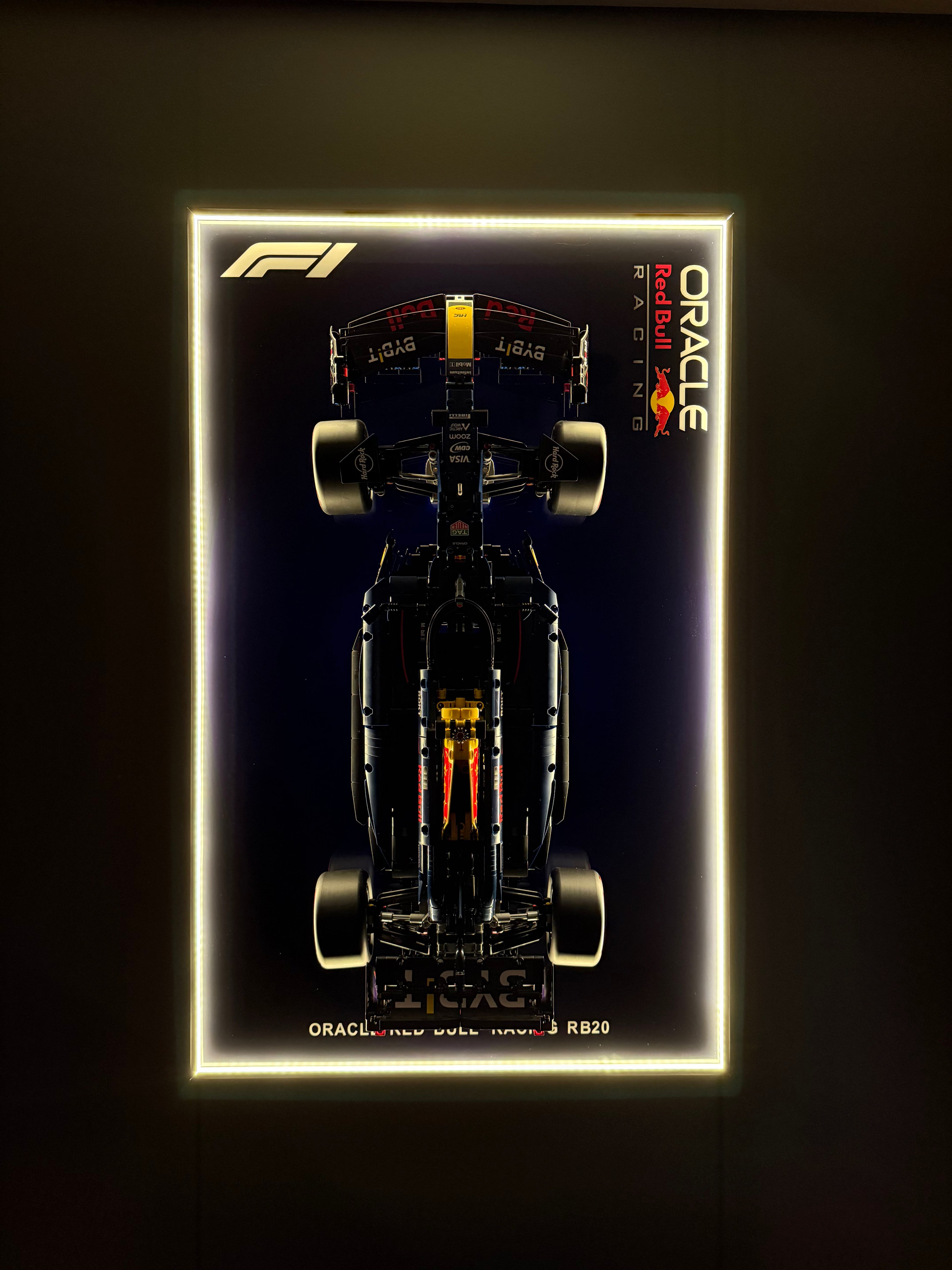Wall Display Frame For LEGO Technic F1 Red Bull (No Model)