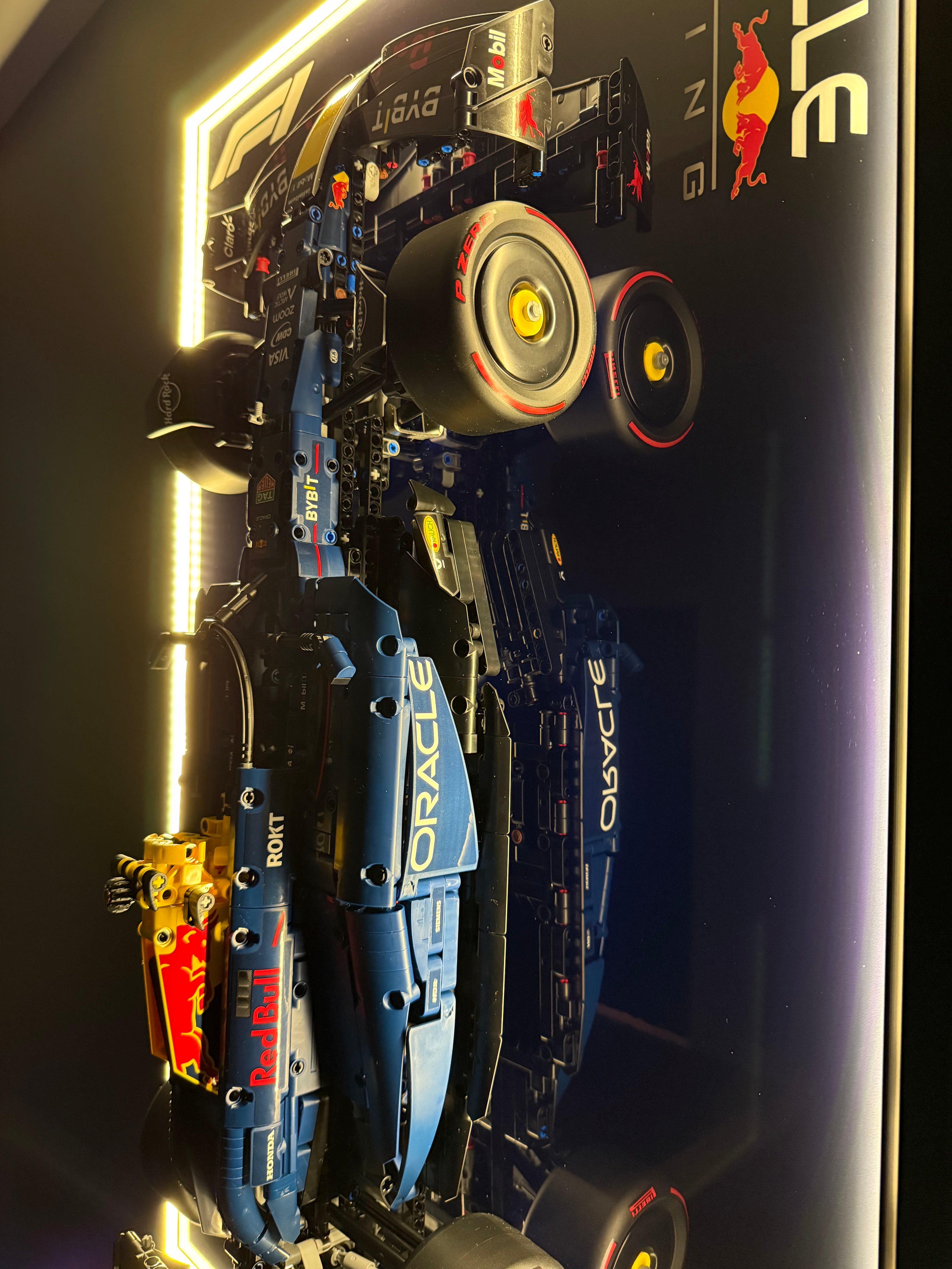 Wall Display Frame For LEGO Technic F1 Red Bull (No Model)