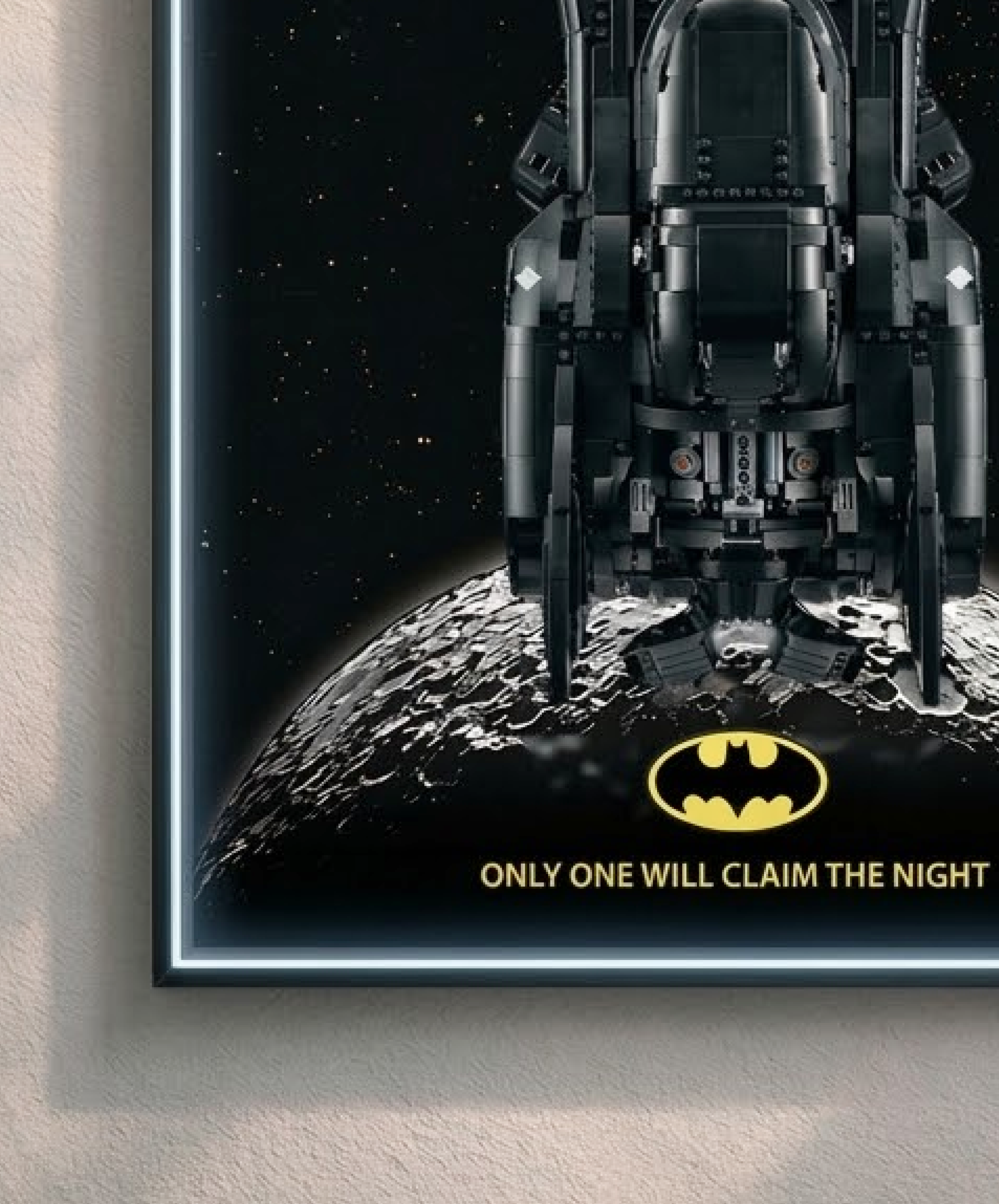 Batmobile LED Wall Display Frame - Compatible with Set 42127