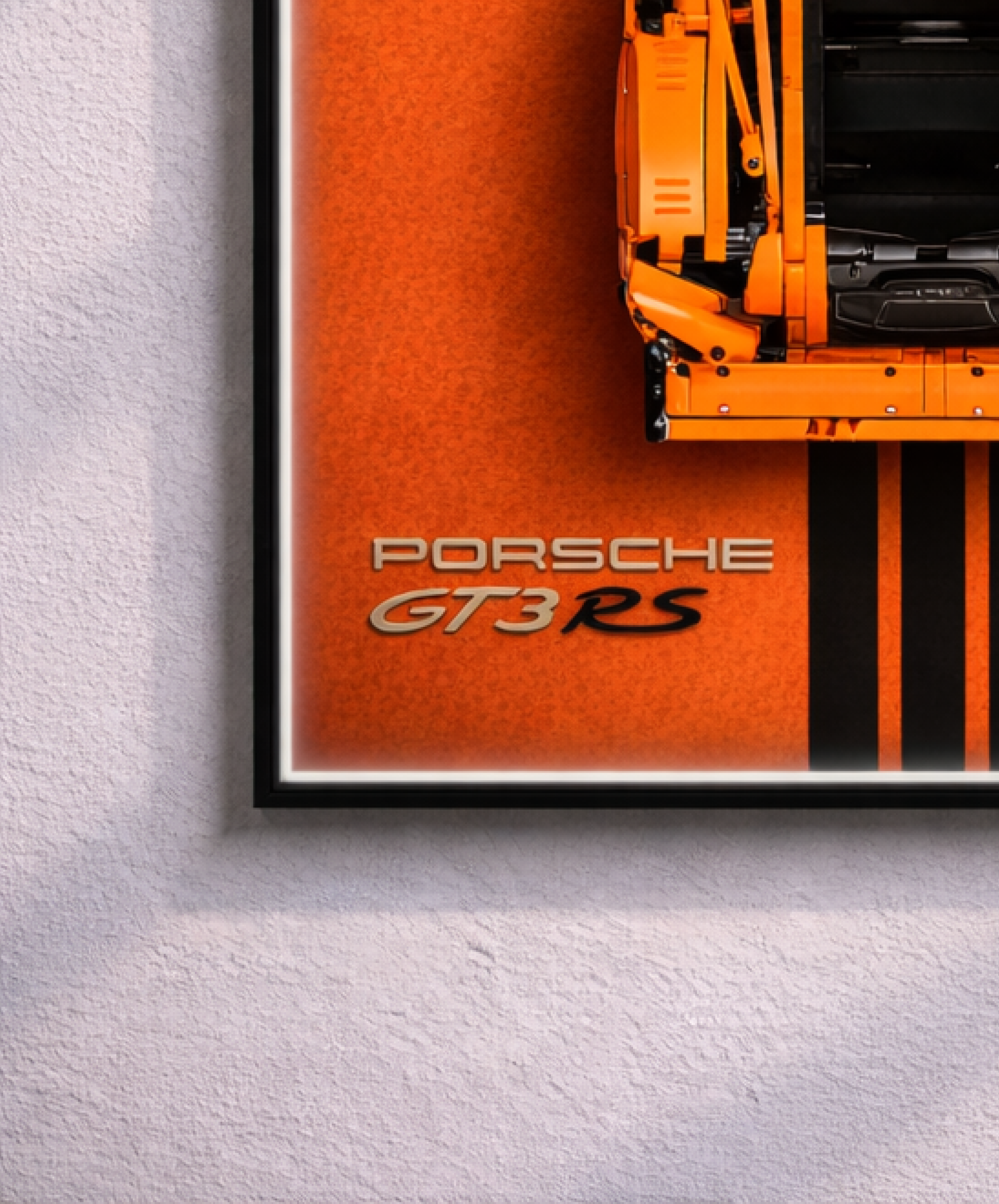 Porsche 911 GT3 RS LED Wall Display Frame - Compatible with Set 42056