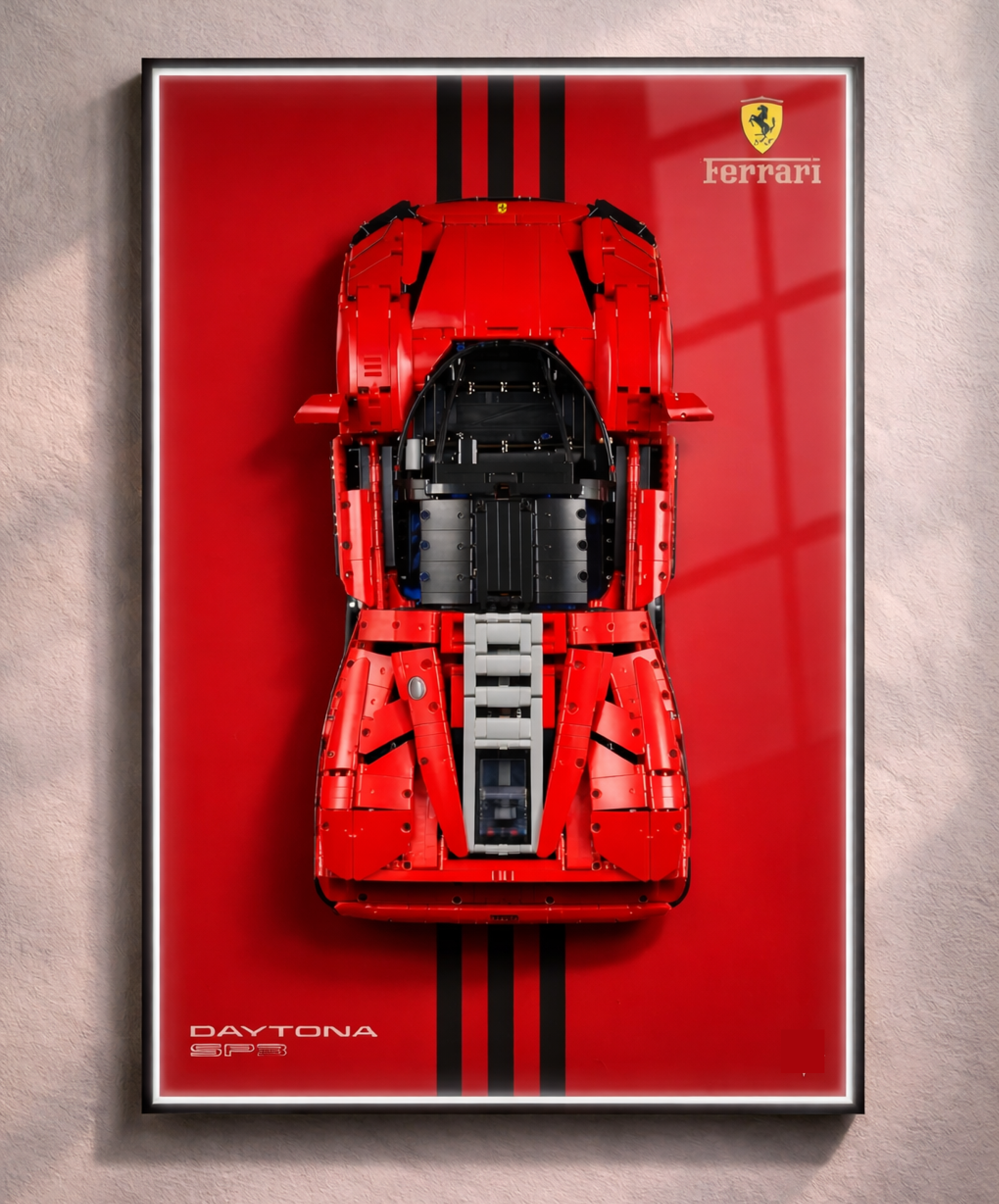 Ferrari Daytona SP3 LED Wall Display Frame - Compatible with Set 42143