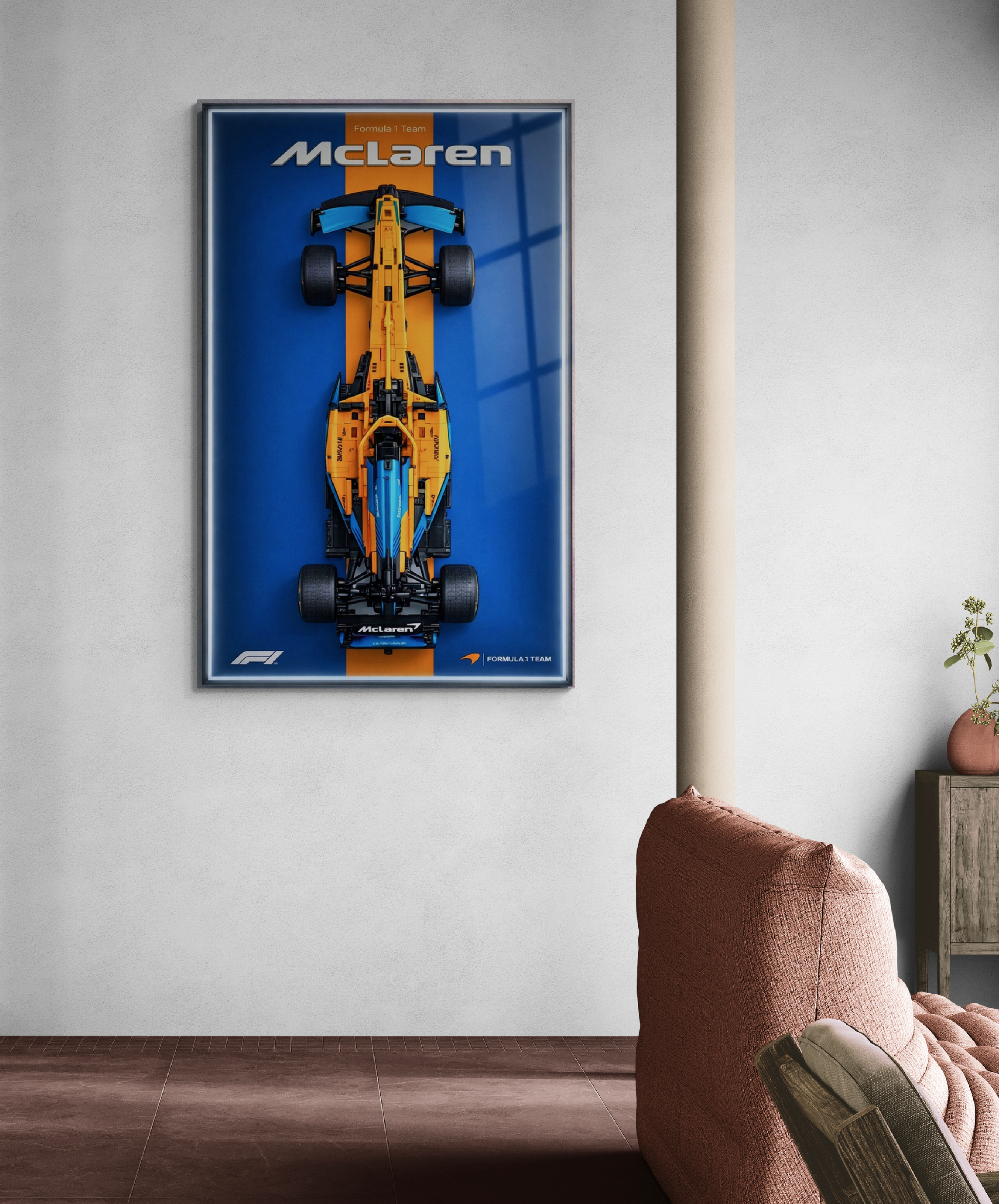 McLaren Race Car LED Wall Display Frame - Compatible with Set 42141