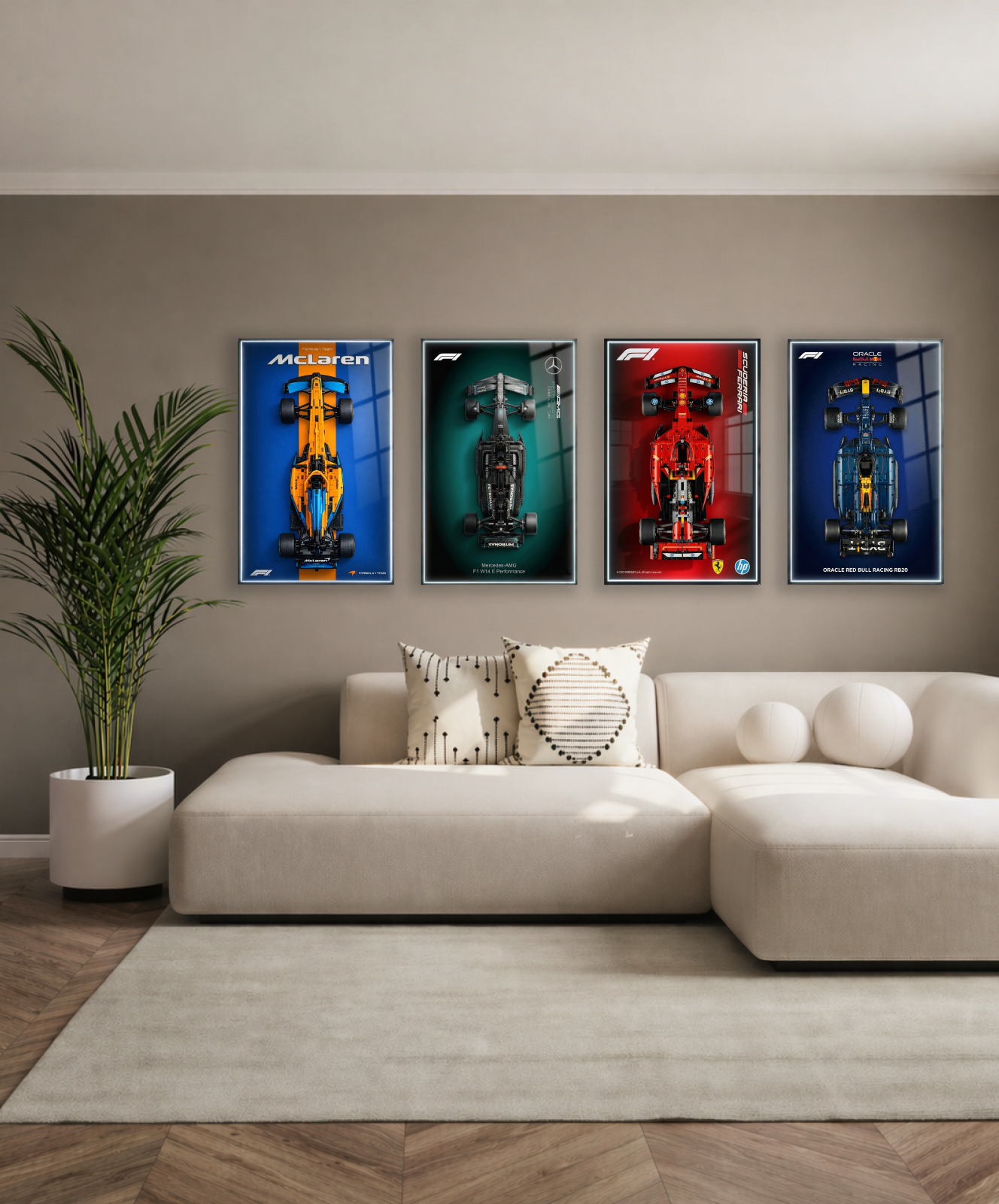 Red Bull RB20 Wall Display Frame - Compatible with Set 42206