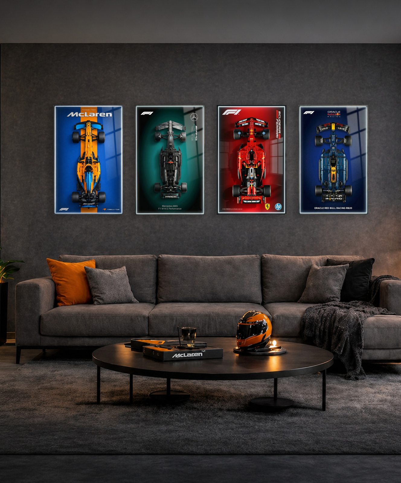 McLaren Race Car LED Wall Display Frame - Compatible with Set 42141