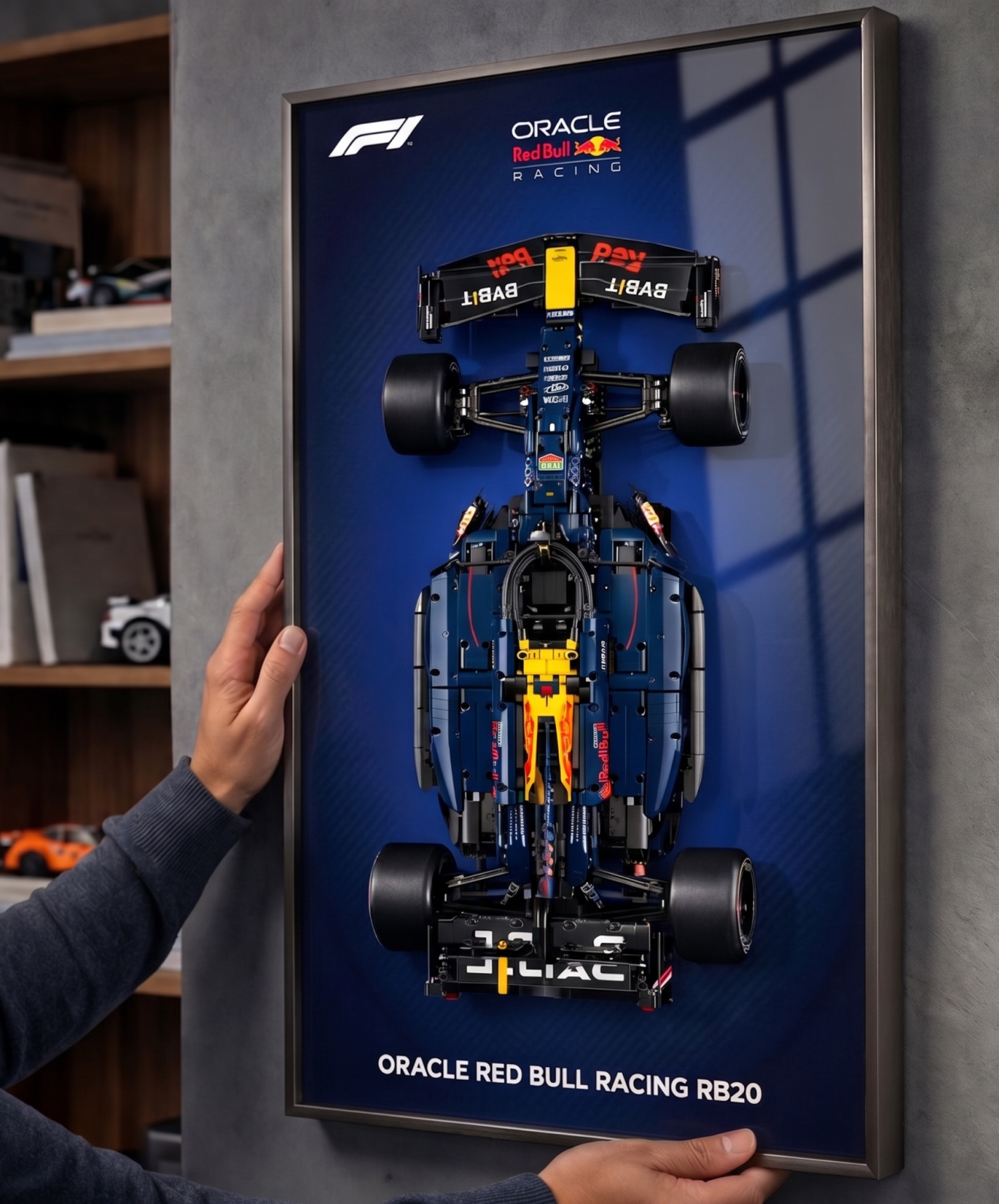 Red Bull RB20 Wall Display Frame - Compatible with Set 42206