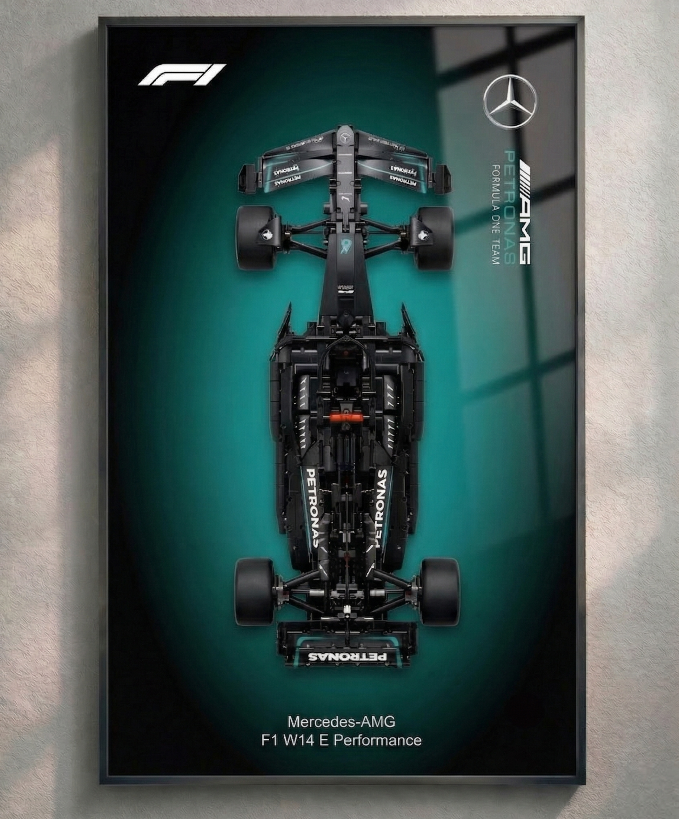 Mercedes-AMG W14 Wall Display Frame - Compatible with Set 42171