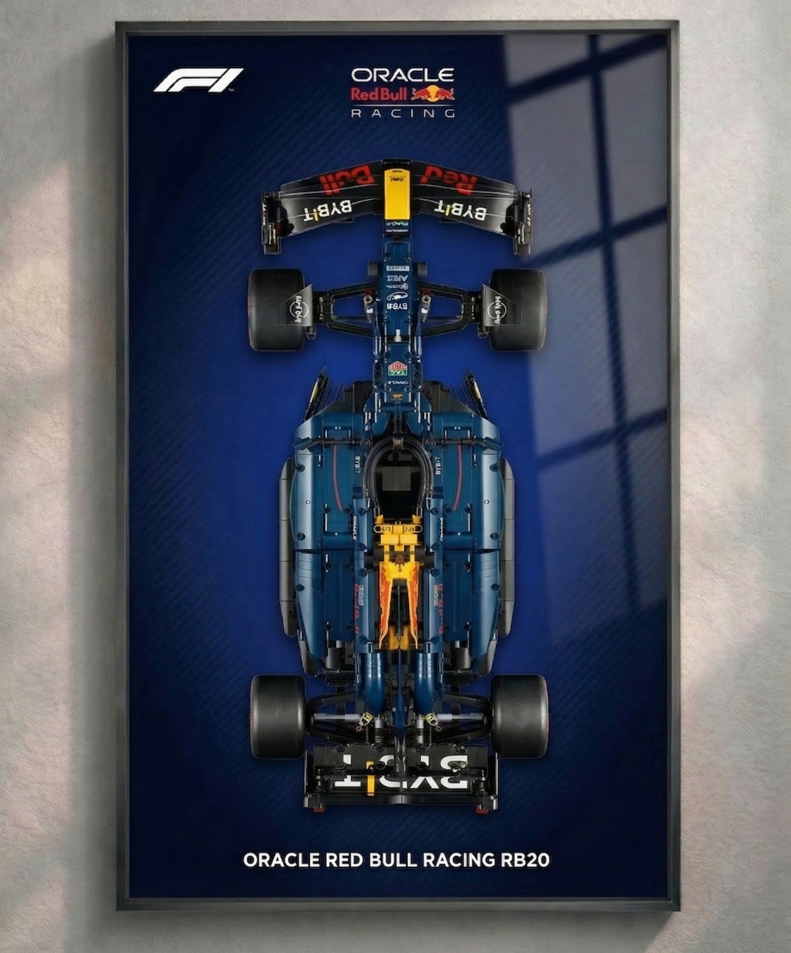 Red Bull RB20 Wall Display Frame - Compatible with Set 42206